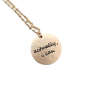 Actually, I Can 33 Inch Gold Tone Necklace